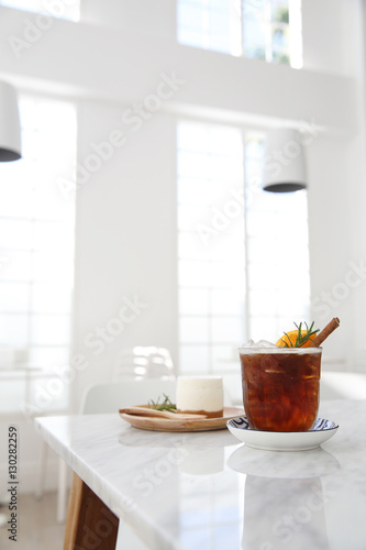 coffee on wood background