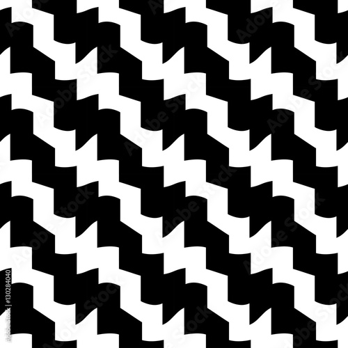 Abstract geometric black and white graphic design diagonal deco pattern