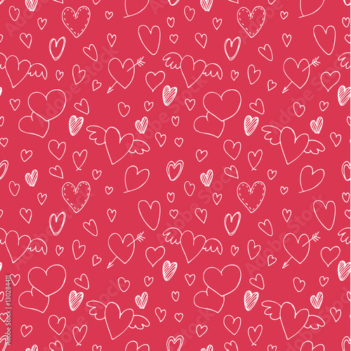 Wallpaper Mural Valentine's day pattern with heart. Torontodigital.ca