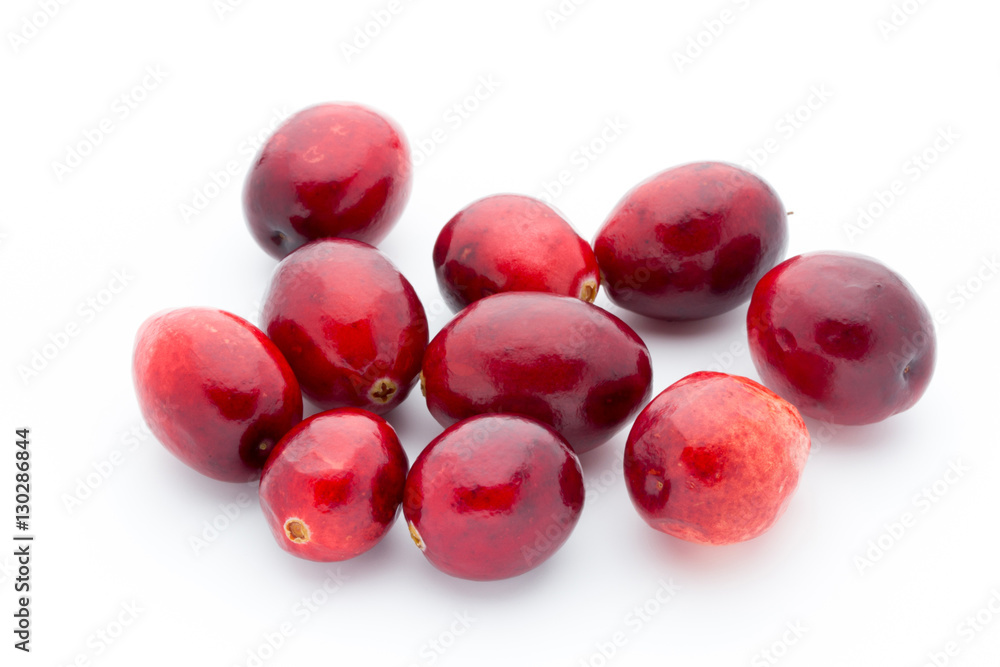 Cranberries top view. Red, ripe cranberries macro view. Cranberries top view. Red, ripe cranberries macro view.