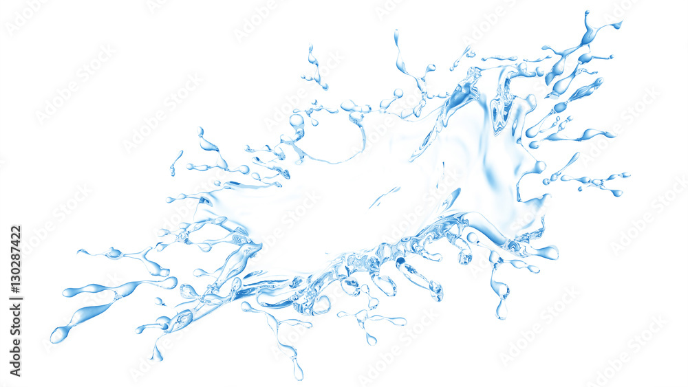 Obraz premium Transparent, isolation splash water splash on a white background