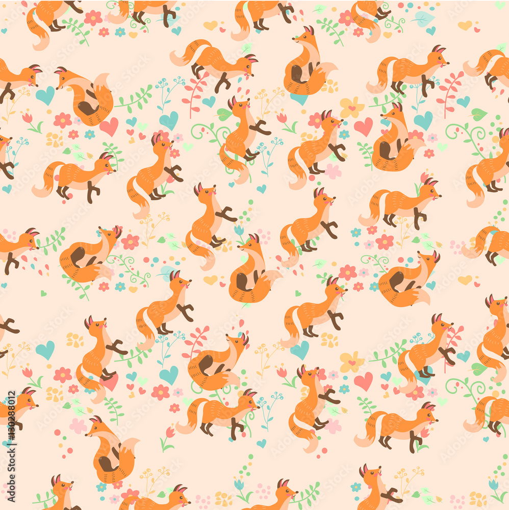 vector illustration of a cute fox vector illustration of a cute fox