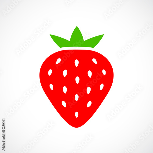 Ripe strawberry vector icon