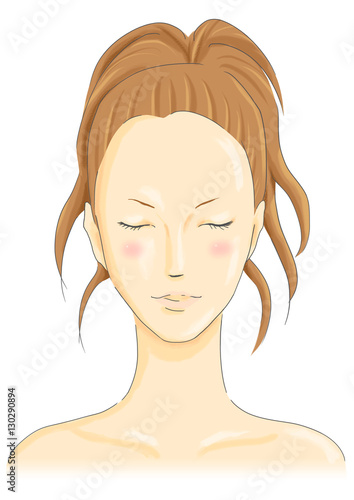 女性　エステ　コスメ　イラスト　素材
