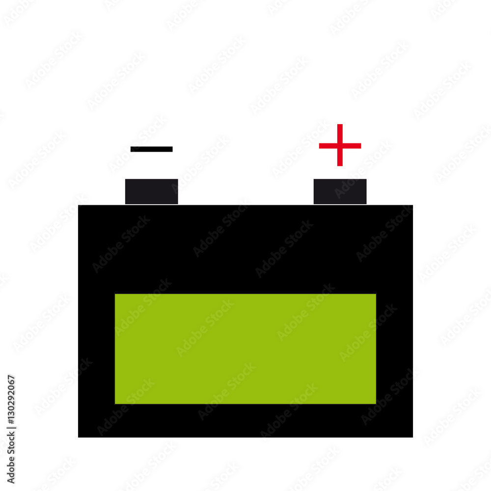 Car battery on white background. Car battery on white background.