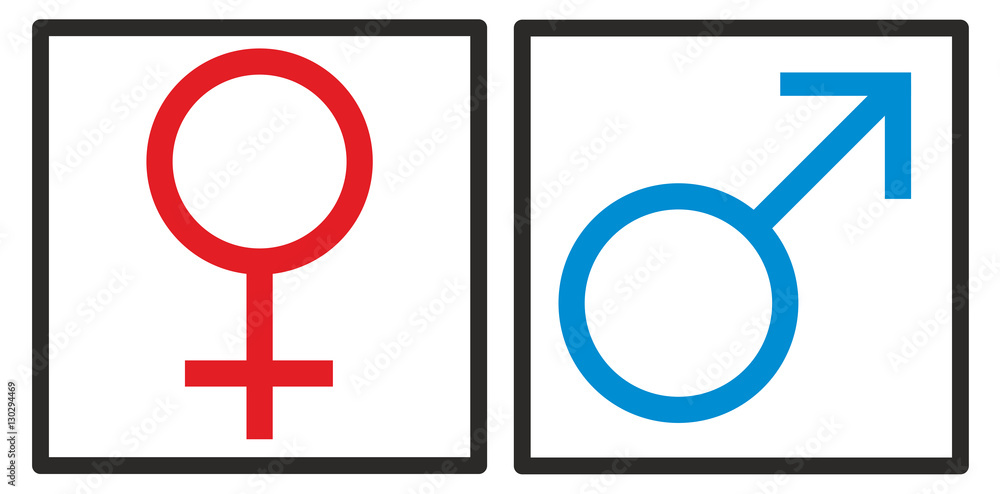 Woman and man , girl and boy , female and male sign Woman and man , girl and boy , female and male sign