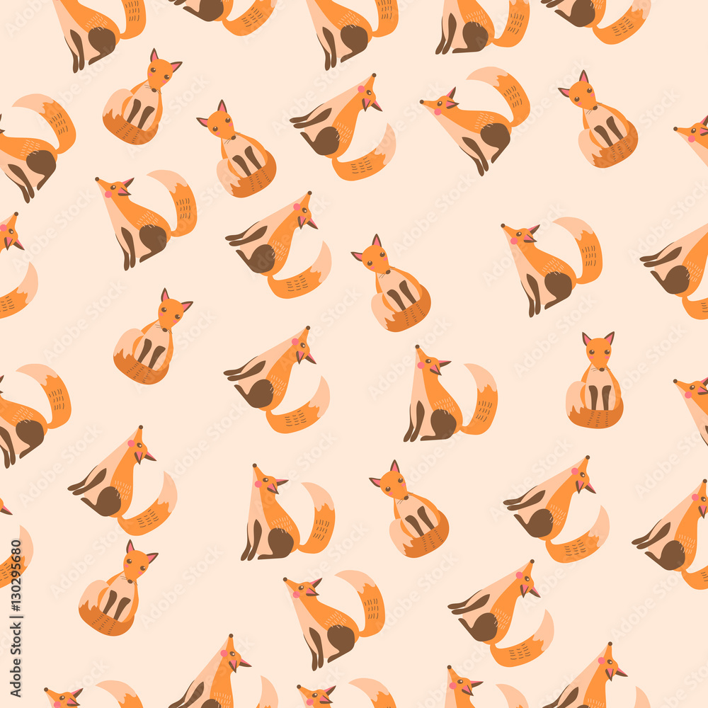 vector illustration of a cute fox vector illustration of a cute fox