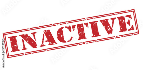 inactive red stamp on white background