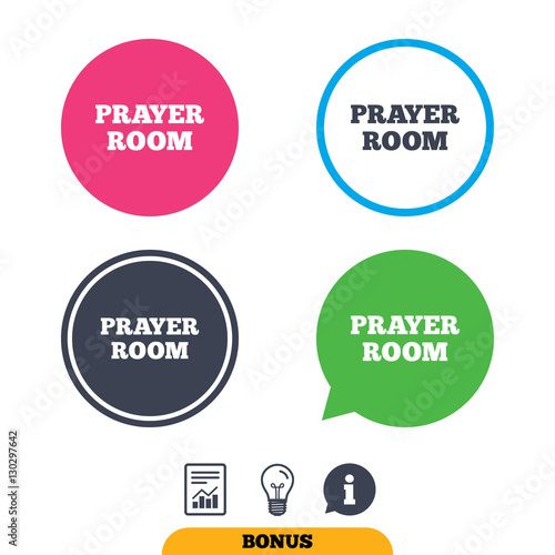 Prayer room sign icon. Religion priest symbol.