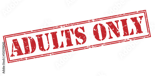 Valokuva adults only red stamp on white background