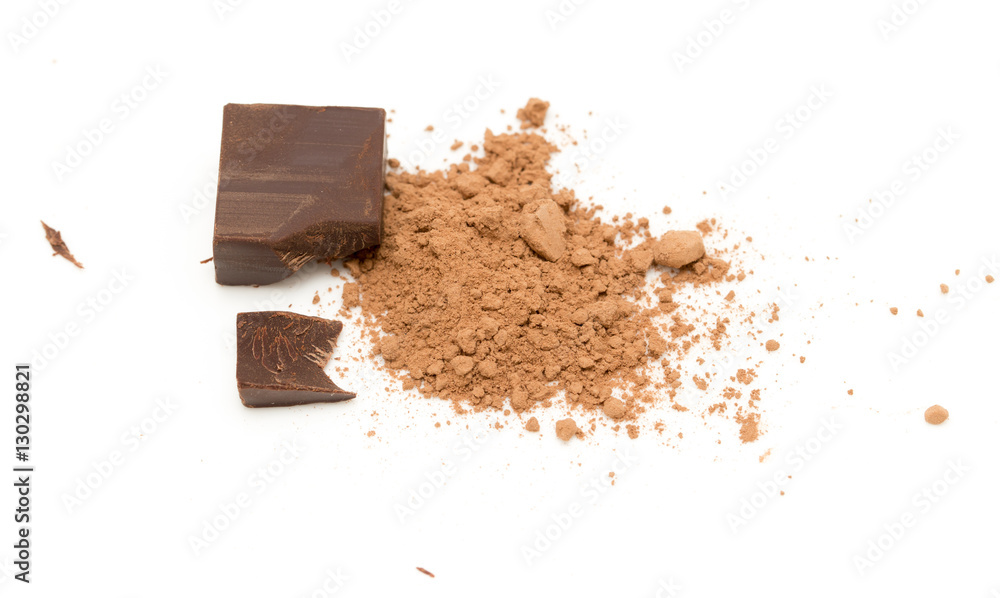 chocolate on white background chocolate on white background