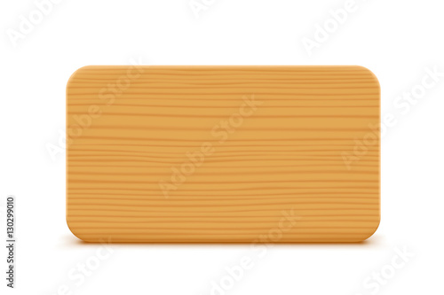 wooden board on white