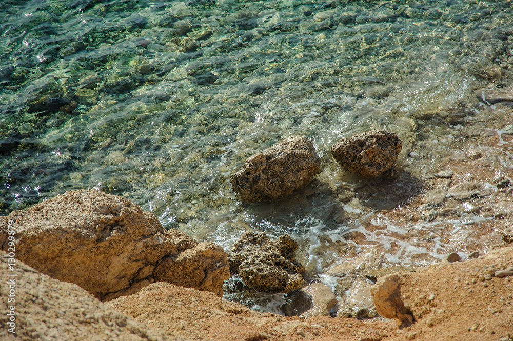 turquoise sea and stone compositon in red sea tropical location turquoise sea and stone compositon in red sea tropical location