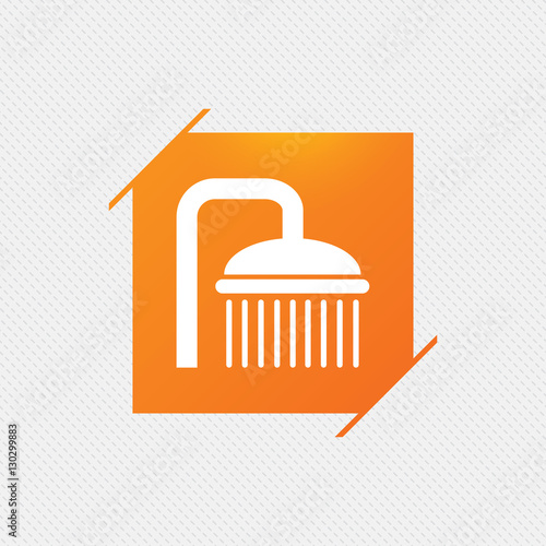 Shower sign icon. Douche with water drops symbol.