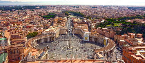 Canvas Print St. Peter's Square, Rome, St. Peter's Basilica