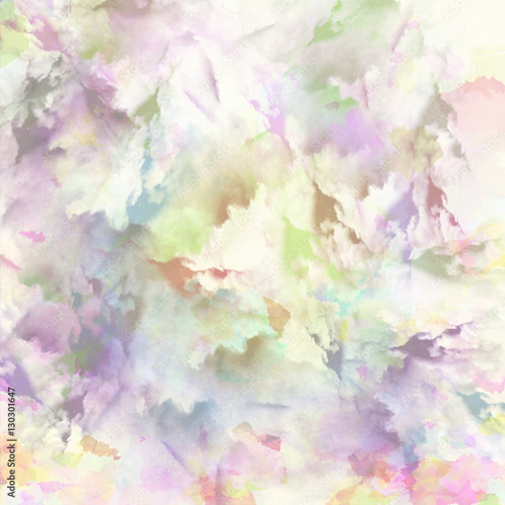 Abstract colored paper. Colored paint stains white background.