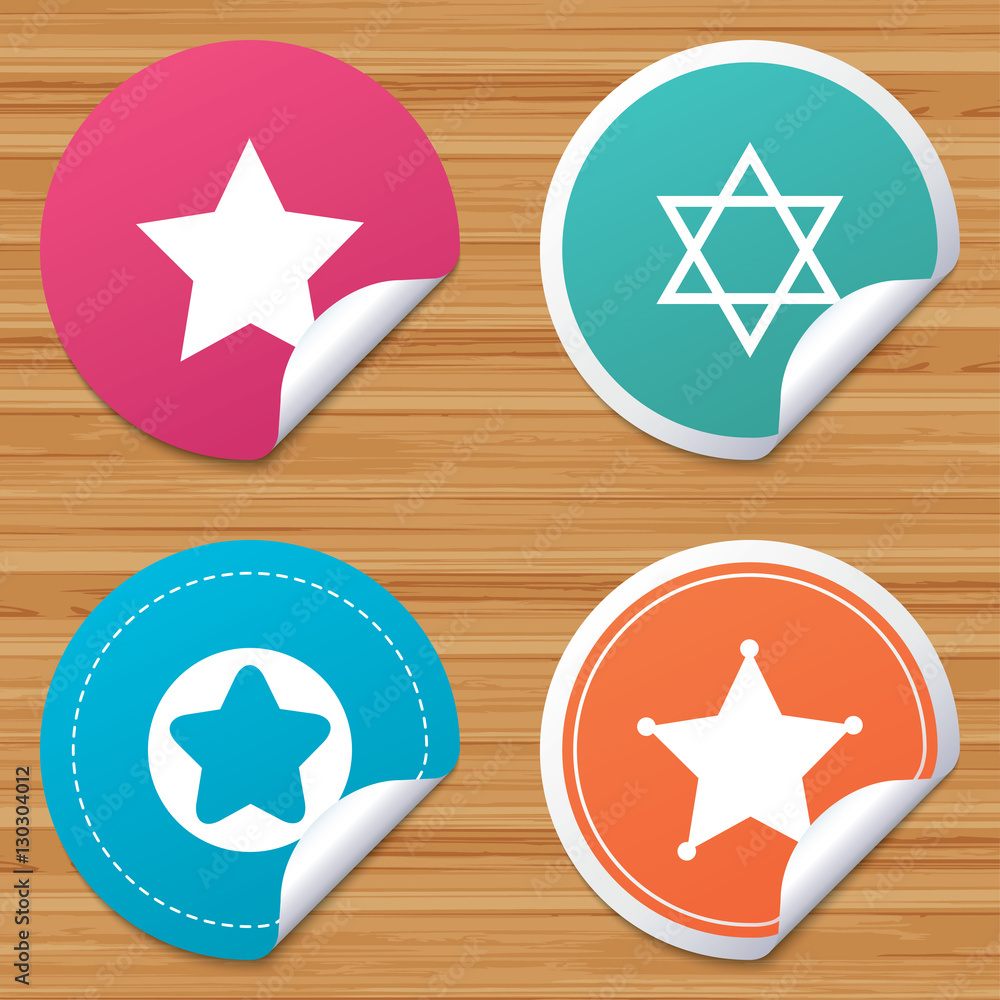 Star of David icons. Symbol of Israel. Star of David icons. Symbol of Israel.