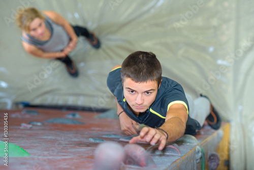 preparing for a wall climbing competition