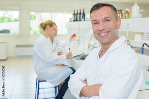 Portrait of male laboratory technician