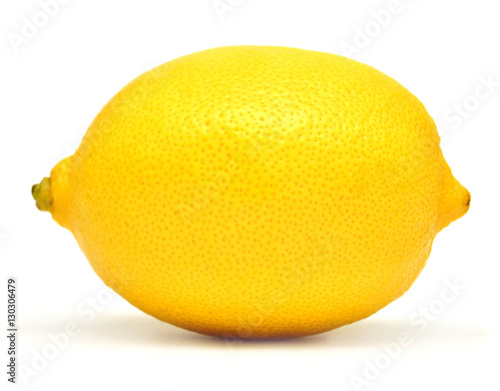 One lemon isolated on white background