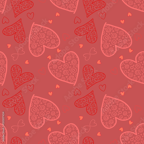 Seamless valentine pattern. Vector illustration