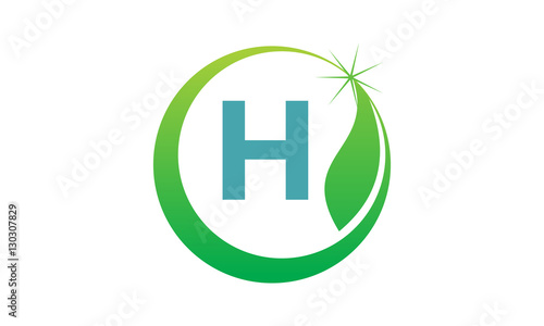 Swoosh Leaf Letter H