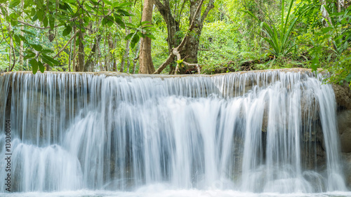 Fototapeta Naklejka Na Ścianę i Meble -  Huay Mea Kamin's waterfall, Located Kanchanaburi Province, Thailand