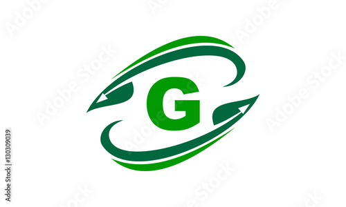 Swoosh Leaf Initial G