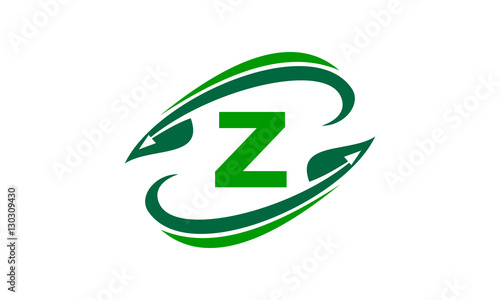 Swoosh Leaf Initial Z