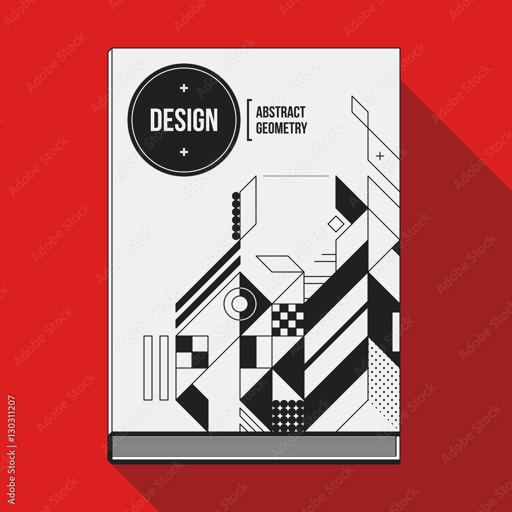 Book cover design template with abstract geometric elements. Style of modern art and graffiti. Book cover design template with abstract geometric elements. Style of modern art and graffiti.