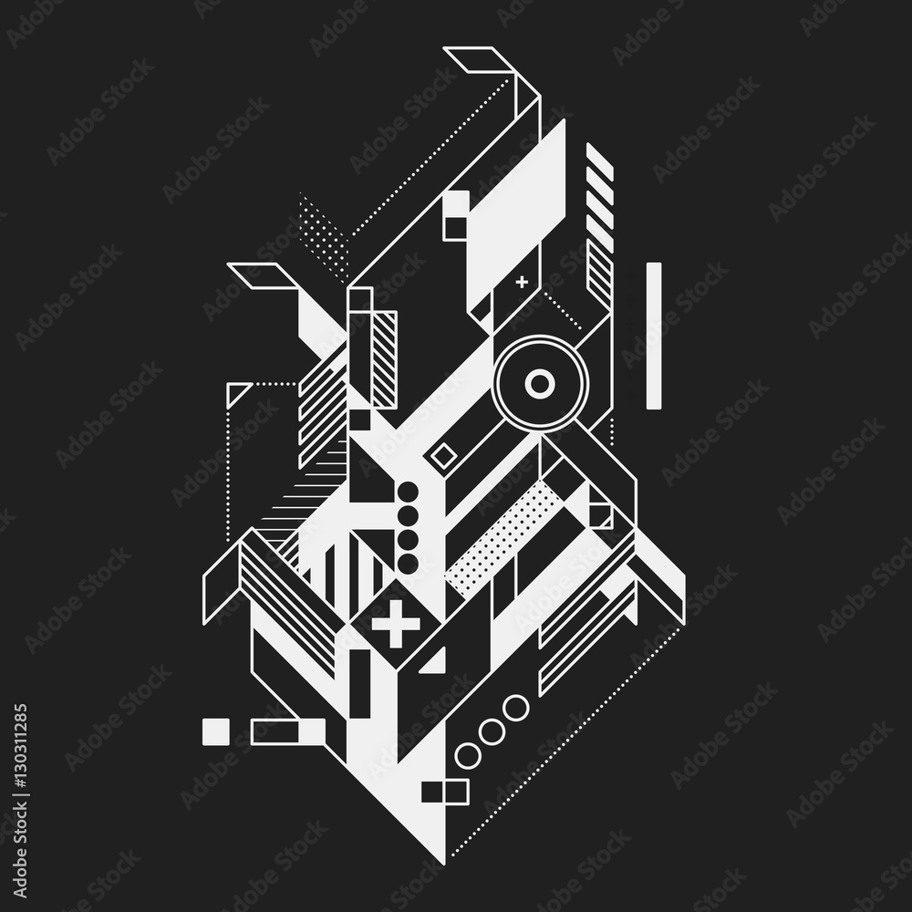 Abstract geometric element on black background. Useful for prints and posters. Abstract geometric element on black background. Useful for prints and posters.