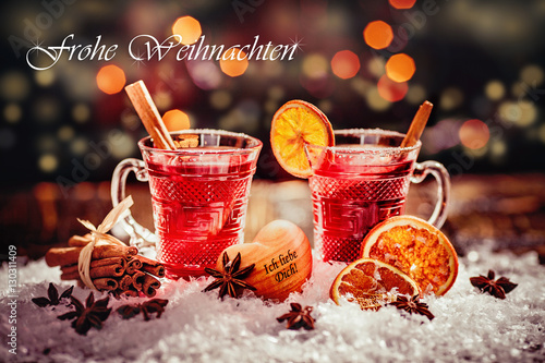 Weihnachten, Dekoration und Glühwein photo