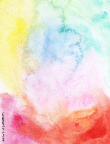 Rainbow color watercolor ba...