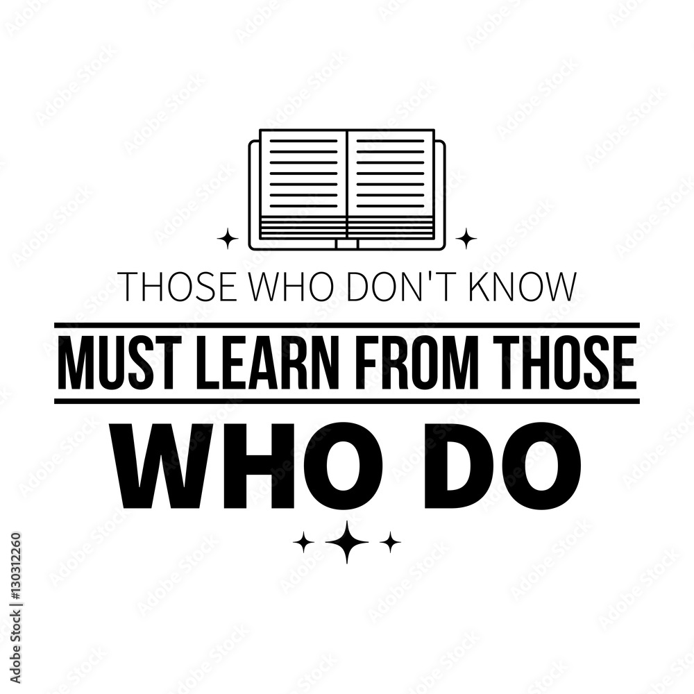 Typographic poster with aphorism Typographic poster with aphorism