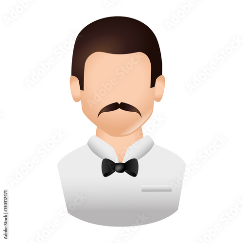 Boxing referee avatar character vector illustration design