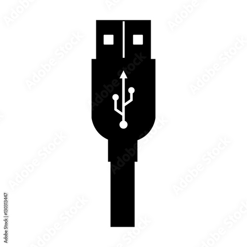 usb cable connector isolated icon vector illustration design