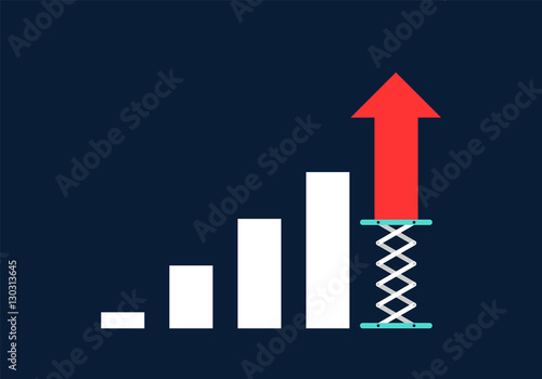 Business growth concept flat design