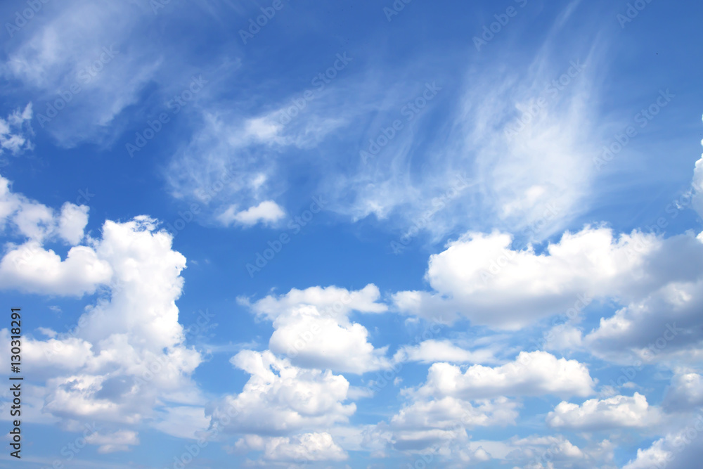 blue sky and clouds sky.