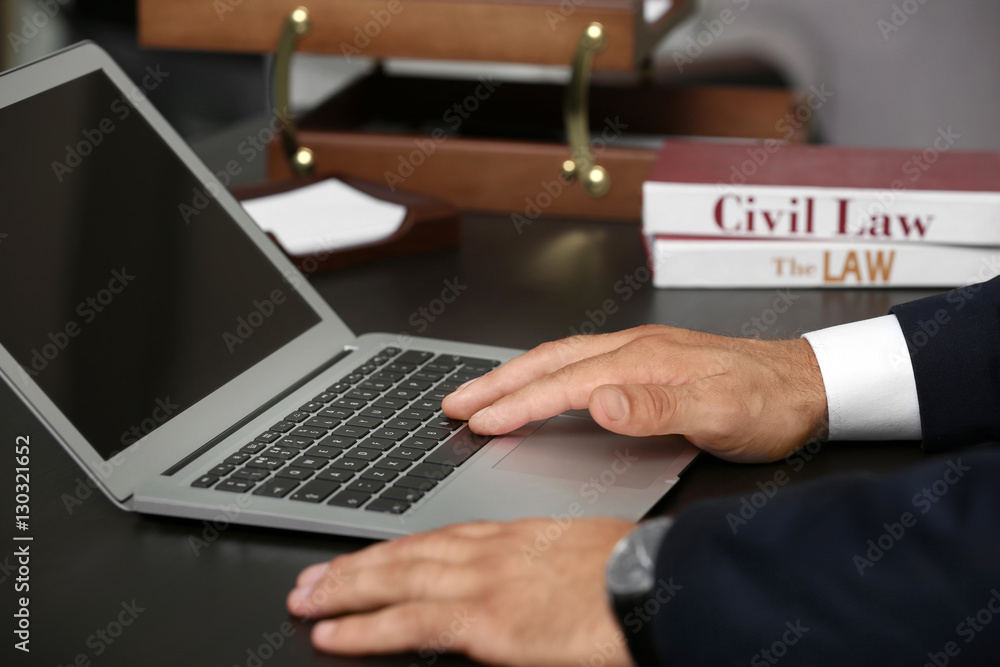 Man working with laptop in modern office Man working with laptop in modern office