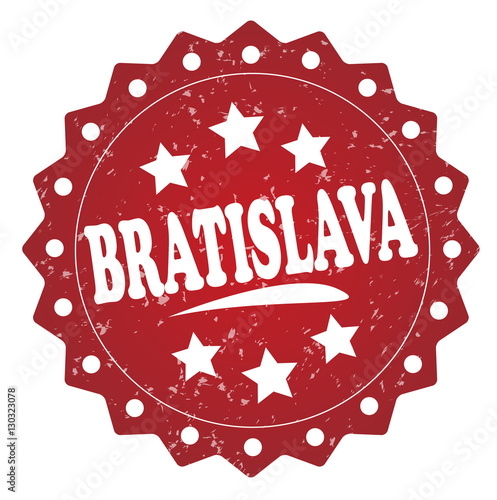 bratislava grunge stamp