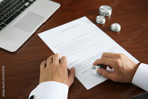 Notary public stamping docu...