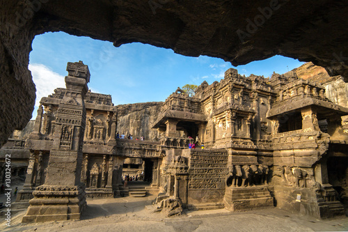 Εκτύπωση καμβά Kailas temple in Ellora caves complex in India