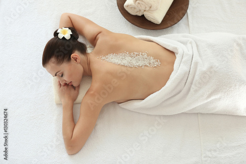 Spa concept. Young woman ly...