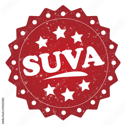 suva grunge stamp on white background