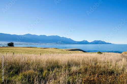 Beautiful landscape view from the Point Kean Viewpoint, Kaikoura New Zealand. photo