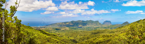 View from the viewpoint. Mauritius. Panorama