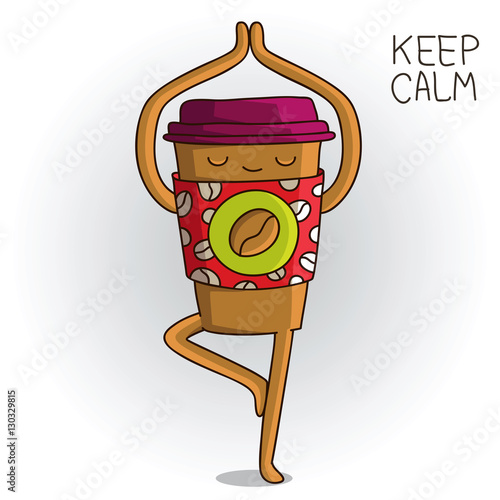 Cute and funny cup of coffee