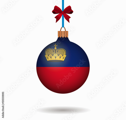 isolated christmas ball liechtenstein