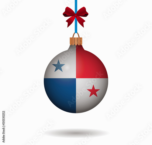 isolated christmas ball panama