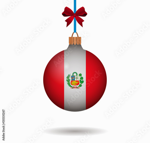 isolated christmas ball peru